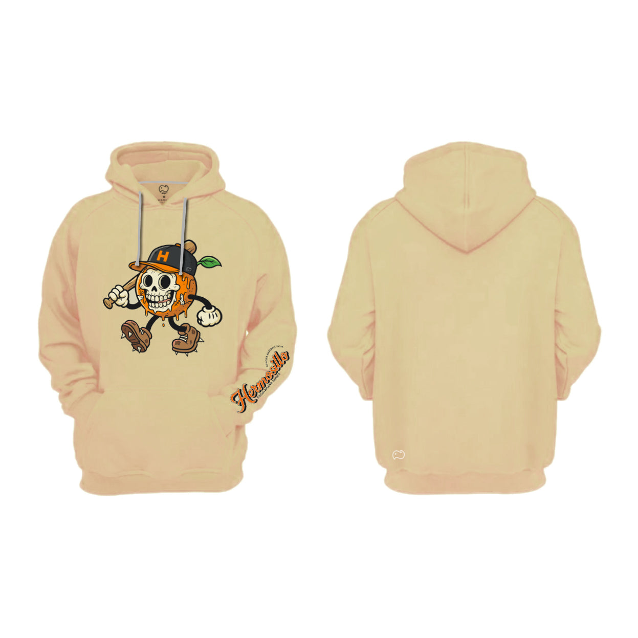 Hoodie Naranja Skull