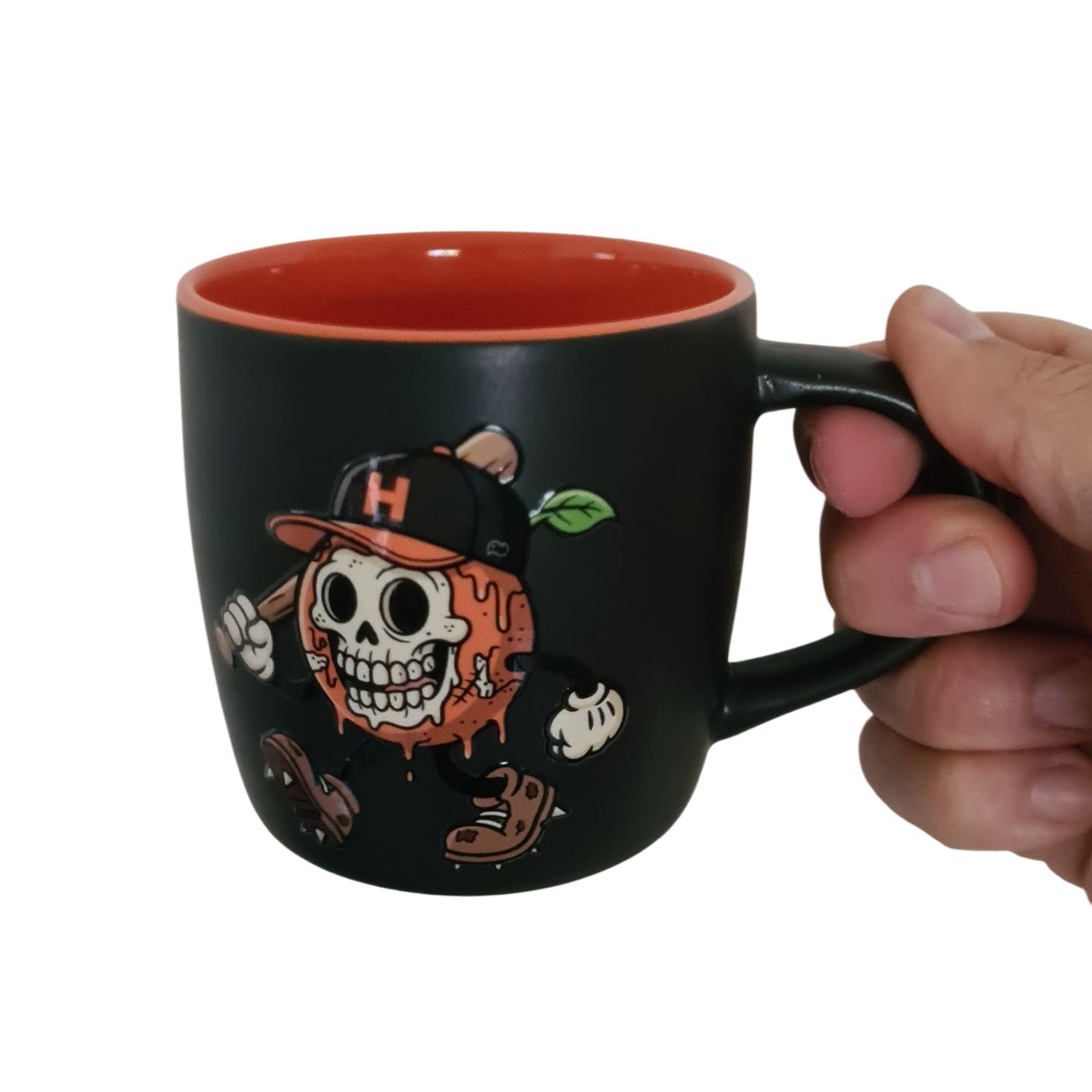 TAZA Naranja Skull